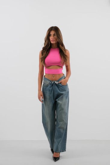 Pencere Detay Triko Bluz resmi
